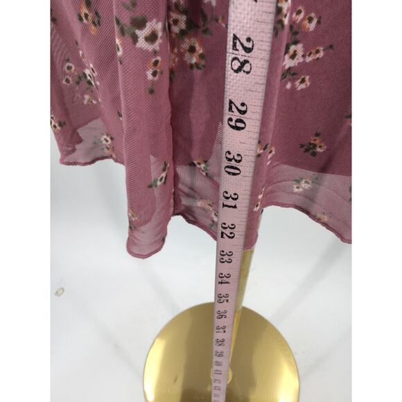 ULTRA FLIRT SZ M pink floral long sleeve party casual mini dress NWT B130 - Picture 3 of 9